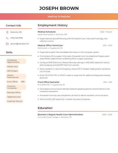 Resume example 3
