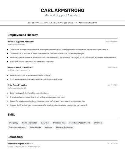Resume example 2