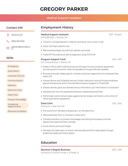 Resume example 3