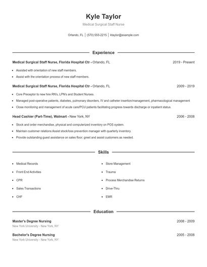 Resume example 1