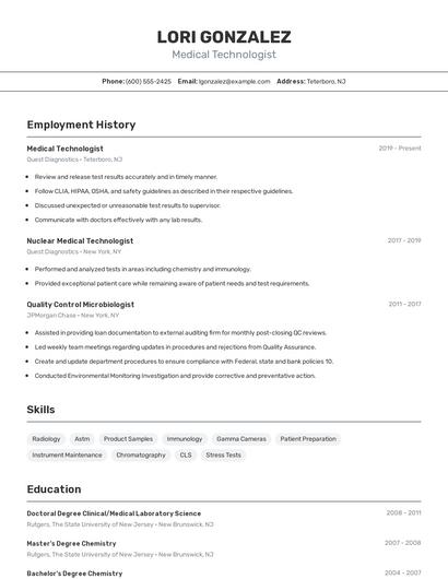 Resume example 2