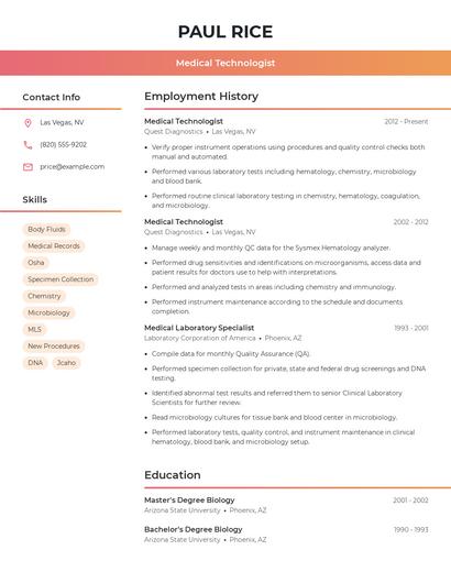 Resume example 3