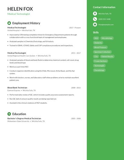 Resume example 4
