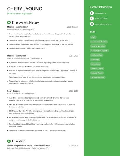 Resume example 4