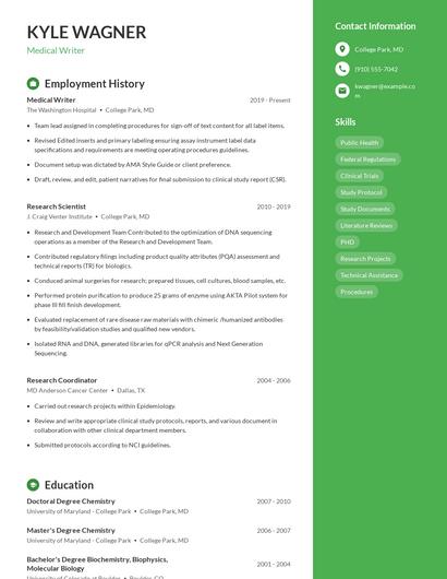 Resume example 5