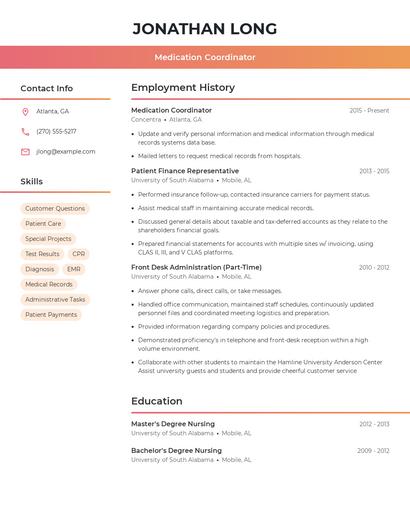 Resume example 3
