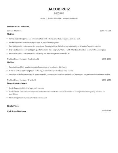 Medium Resume