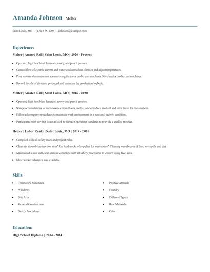 Melter Resume