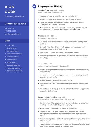 Resume example 5
