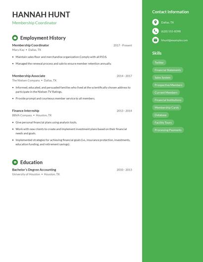 Resume example 5