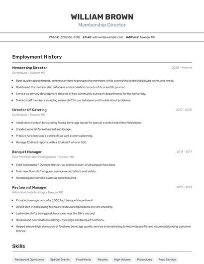 Resume example 2