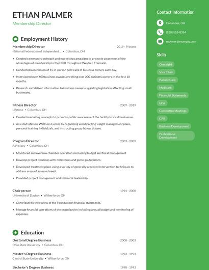 Resume example 5