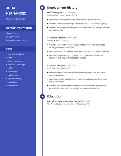 Men's Designer Resume
