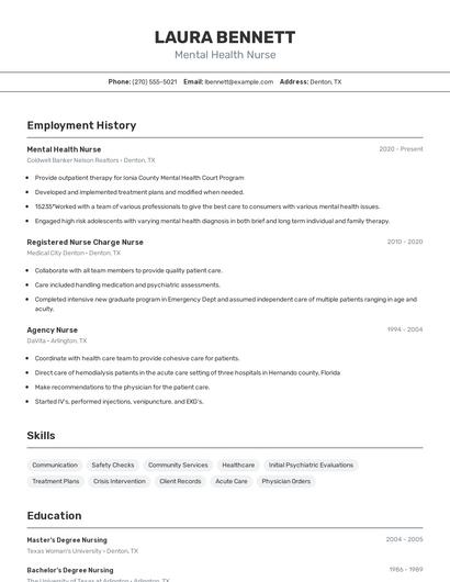 Resume example 2