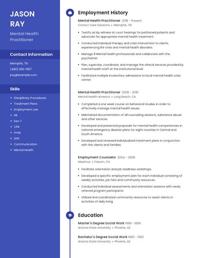 Resume example 5