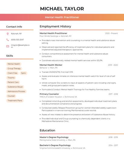 Resume example 3