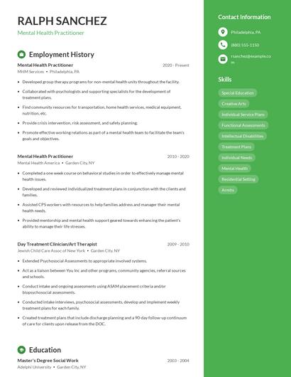 Resume example 4