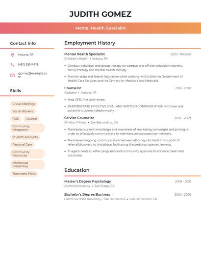 Resume example 3
