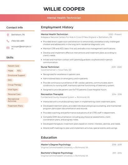 Resume example 3