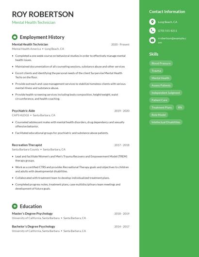 Resume example 4