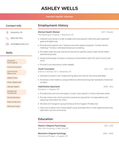 Resume example 3