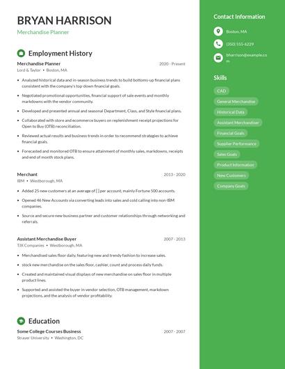 Resume example 4