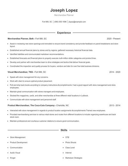 Resume example 1