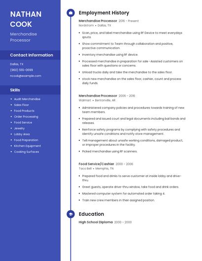 Resume example 5