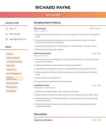 Resume example 3