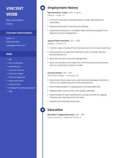 Resume example 5
