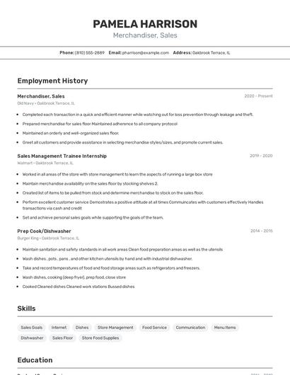 Resume example 2