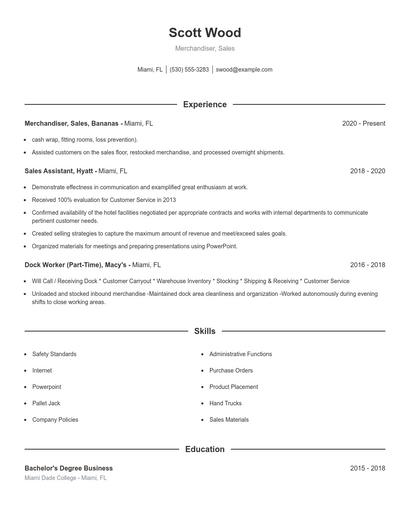 Resume example 1