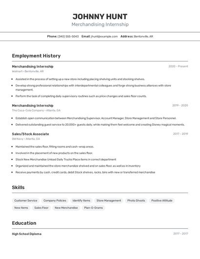 Resume example 2