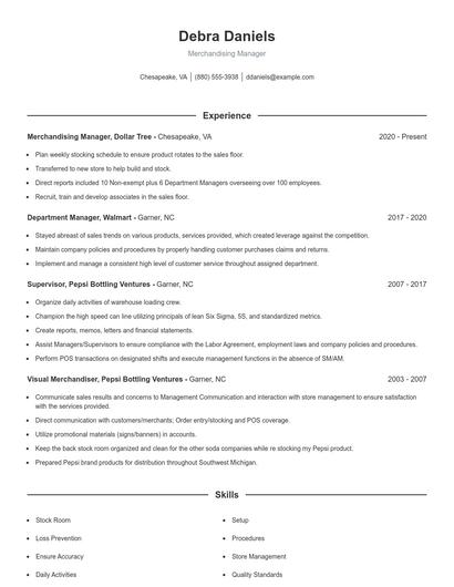 Resume example 1