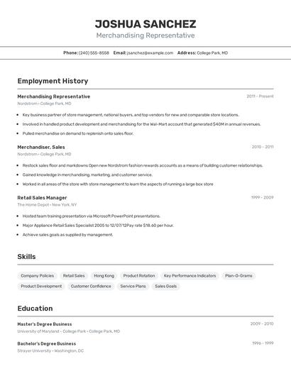 Resume example 2