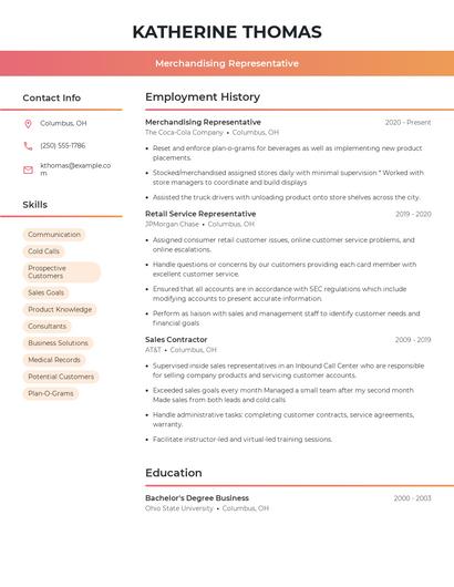 Resume example 3