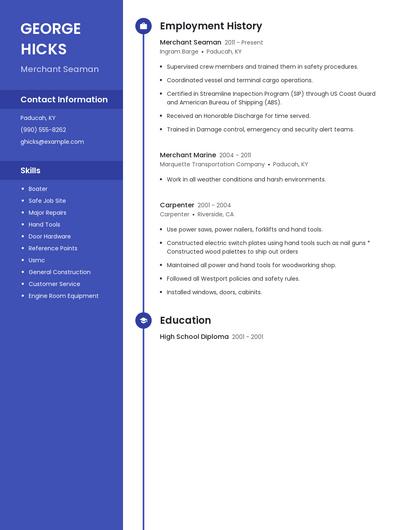 Merchant Seaman Resume