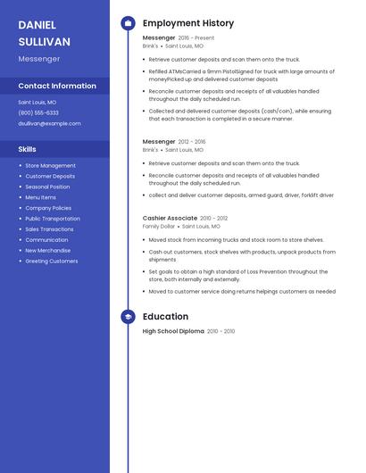 Messenger Resume