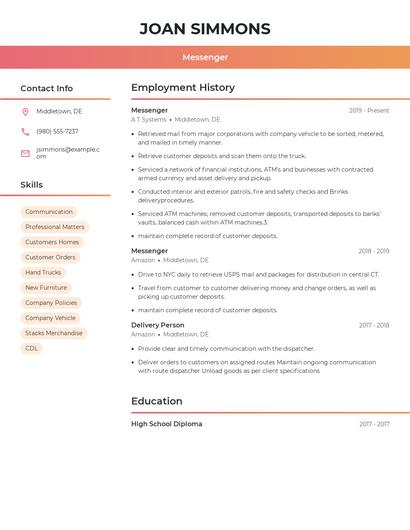 Resume example 3