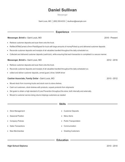 Resume example 1
