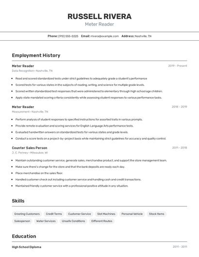 Resume example 2