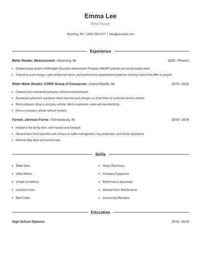 Resume example 1