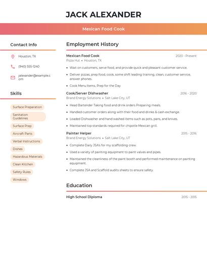 Resume example 3