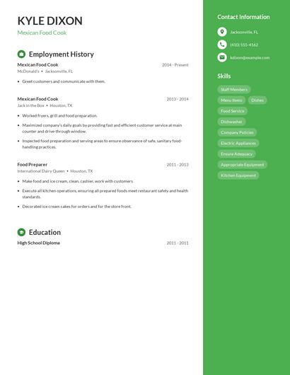 Resume example 5