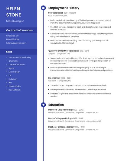 Resume example 5