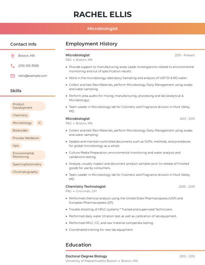 Resume example 3