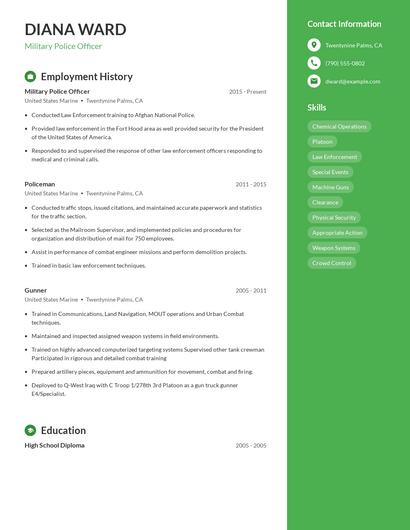 Resume example 5