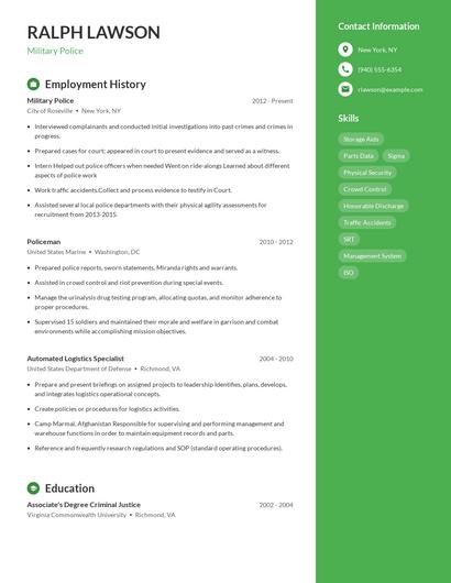Resume example 4