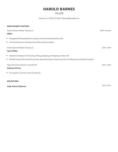 Miller Resume