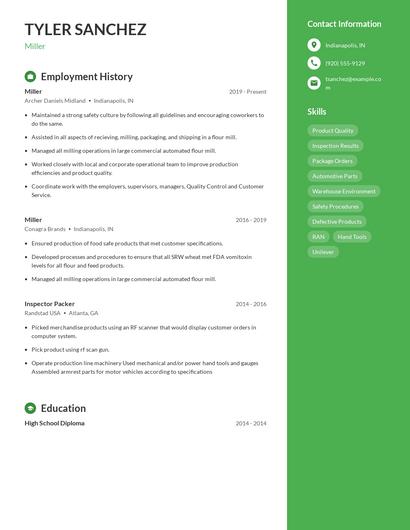 Miller Resume